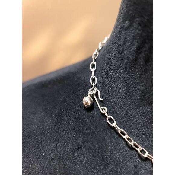 Women's Blue Heart Charm Necklace Hook Clasp Silver Chain Fashion Jewelry - Picture 6 of 6